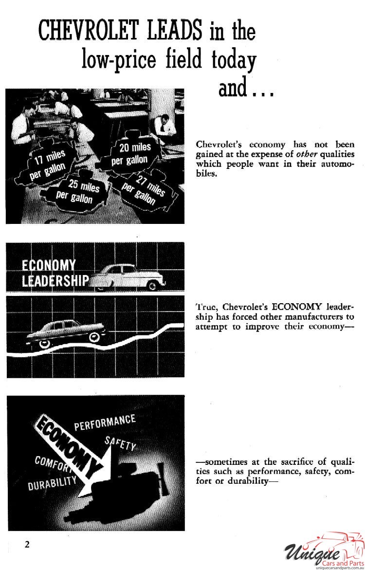 1951 Chevrolet The Leader Brochure Page 2